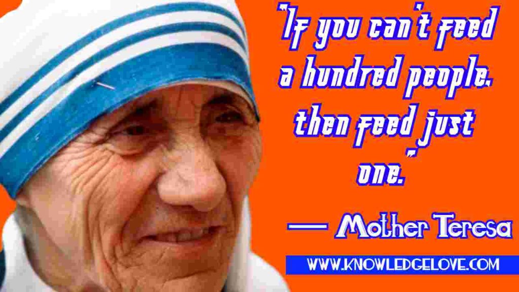 Mother Teresa Quotes on Charity