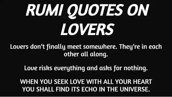 rumi quotes on lovers