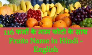 Fruits Name in Hindi - Phalo Ke Naam